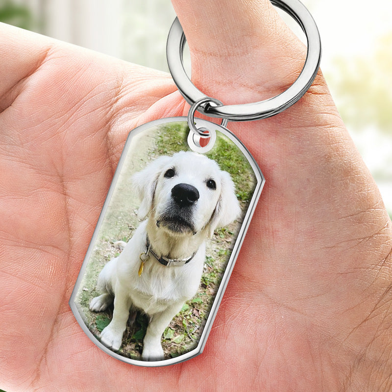 Pet Memorial Gift - Don't Cry For Me I'm OK!! - Upload Image Gift - Personalized Keychain - Personalize Memories