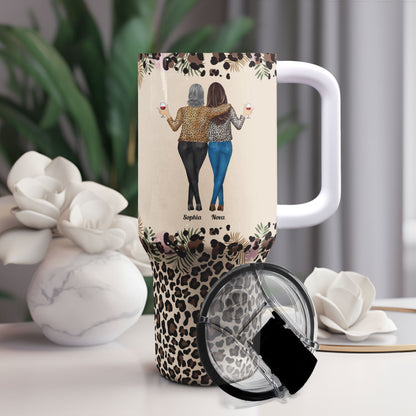 To My Daughter Whisper Back I Am The Storm - Personalized 40oz Tumbler With Straw - Personalize Memories