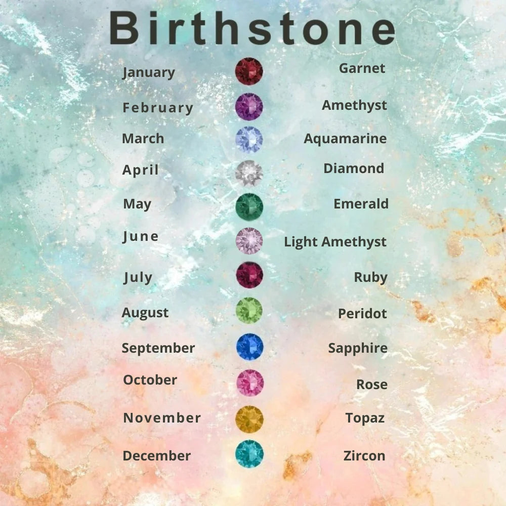 To My Wife - Birthstone Heart Necklace