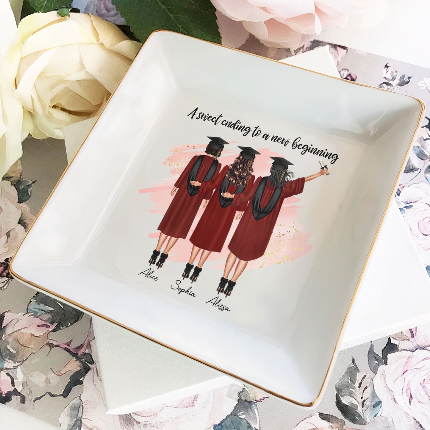 We Believed We Could So We Did - Personalized Jewelry Dish | Graduation Gift for Friends - Personalize Memories