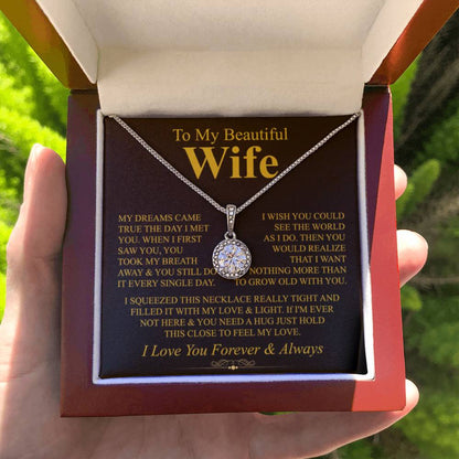 To My Wife Necklace from Husband - Sweet Anniversary Jewelry - Eternal Hope Necklace - Personalize Memories