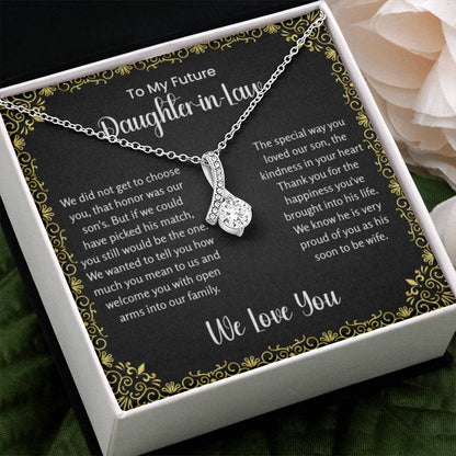 To My Future Daughter In Law - Alluring Beauty Necklace - Gift for Bonus Daughter - Personalize Memories