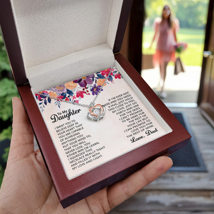 To My Daughter Necklace - Heartfelt Gift from Dad for Birthday, Graduation & Proud Dad Moments - Crown Pendant Necklace - Personalize Memories