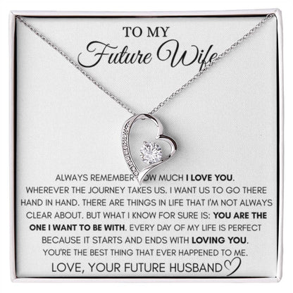 Future Wife Gift - Beautiful Necklace for Girlfriend for Birthday, Christmas & Romantic Moments - Forever Love Necklace - Personalize Memories