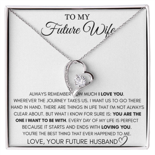 Future Wife Gift - Beautiful Necklace for Girlfriend for Birthday, Christmas & Romantic Moments - Forever Love Necklace - Personalize Memories