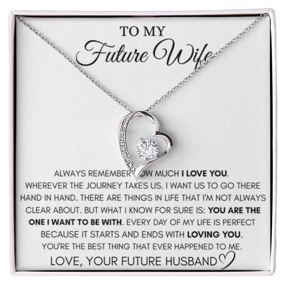 Future Wife Gift - Beautiful Necklace for Girlfriend for Birthday, Christmas & Romantic Moments - Forever Love Necklace - Personalize Memories