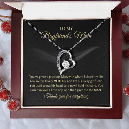 To My Boyfriend's Mom - You've given a gracious man - Forever Love Necklace - Unique Gift for Mom - Personalize Memories