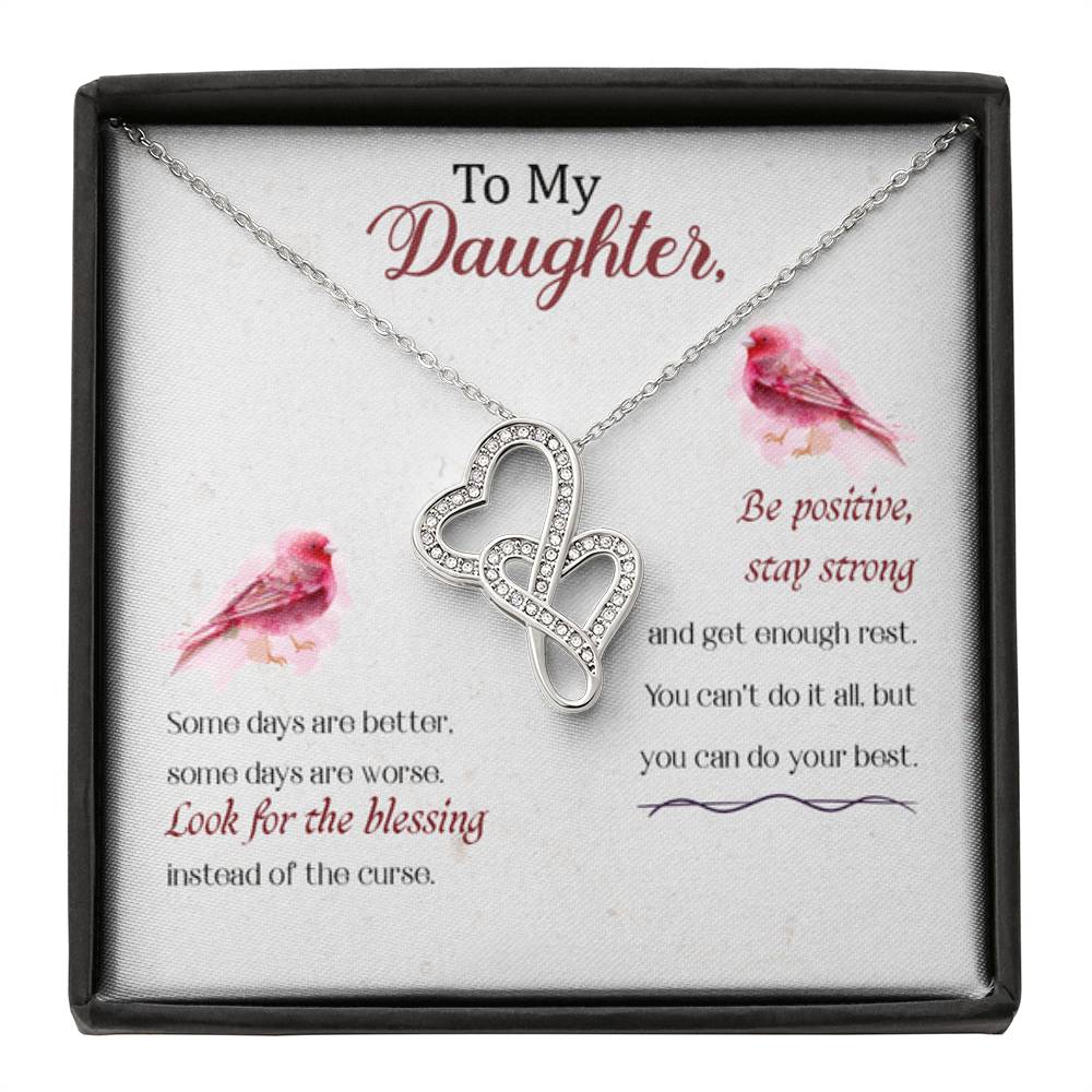 To My Daughter Necklace - Unique Daughter Gift for Christmas & Special Days - Heart-to-heart Necklace - Personalize Memories