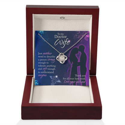 Best Doctor Wife Gift From Husband - Love Knot Necklace - Personalize Memories