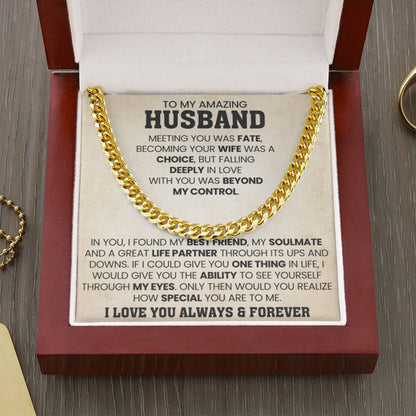 Gift for Husband from Wife - You're so special for me - Cuban Link Chain - Personalize Memories