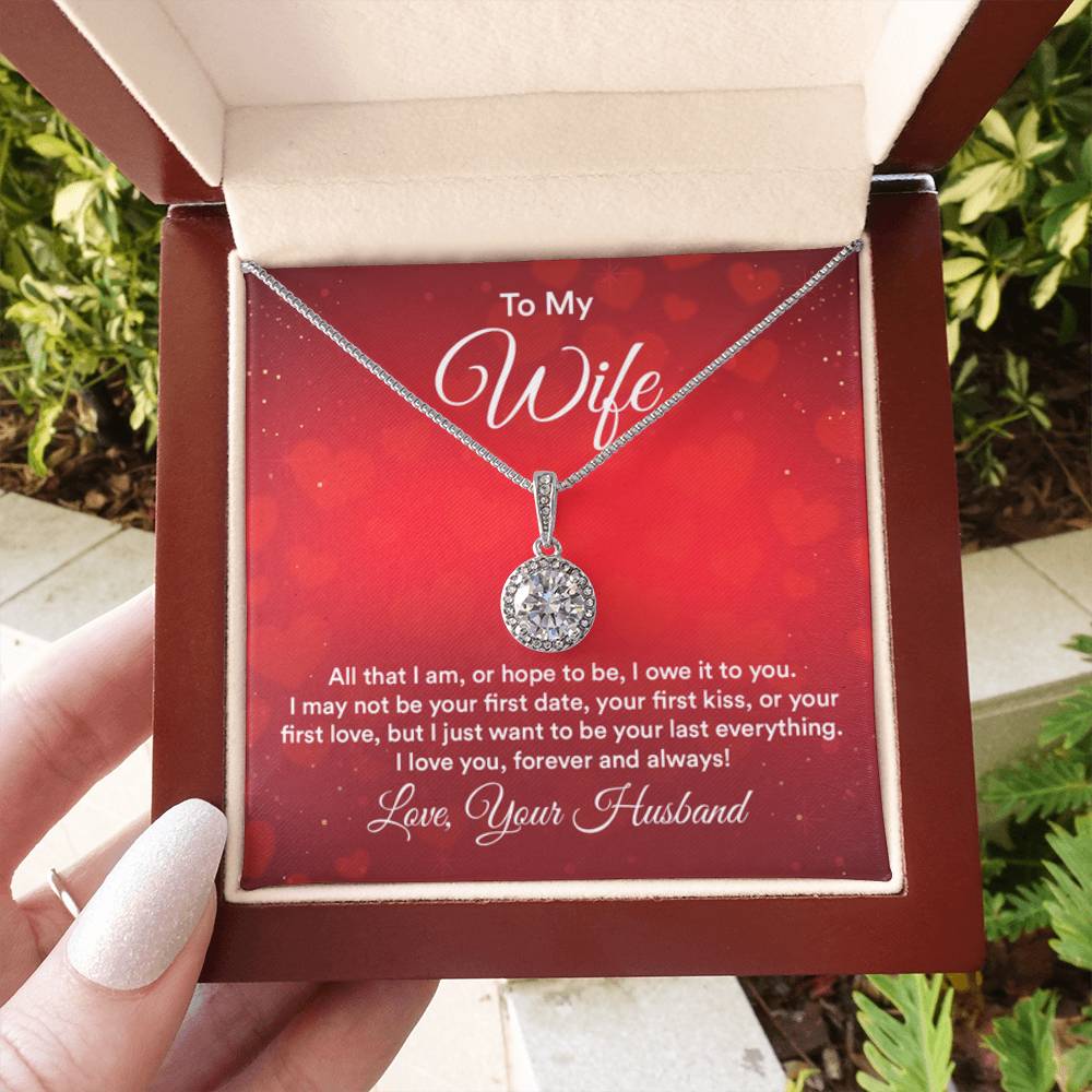 To My Beautiful Wife - Meaningful Jewelry Gift from Husband for Birthday, Valentine’s Day & Anniversary - Eternal Hope Necklace - Personalize Memories