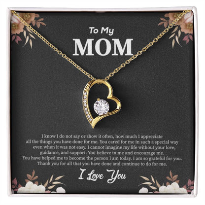 To My Mom - I Am So Grateful For You - Forever Love Necklace - Best Gift for Mom - Personalize Memories