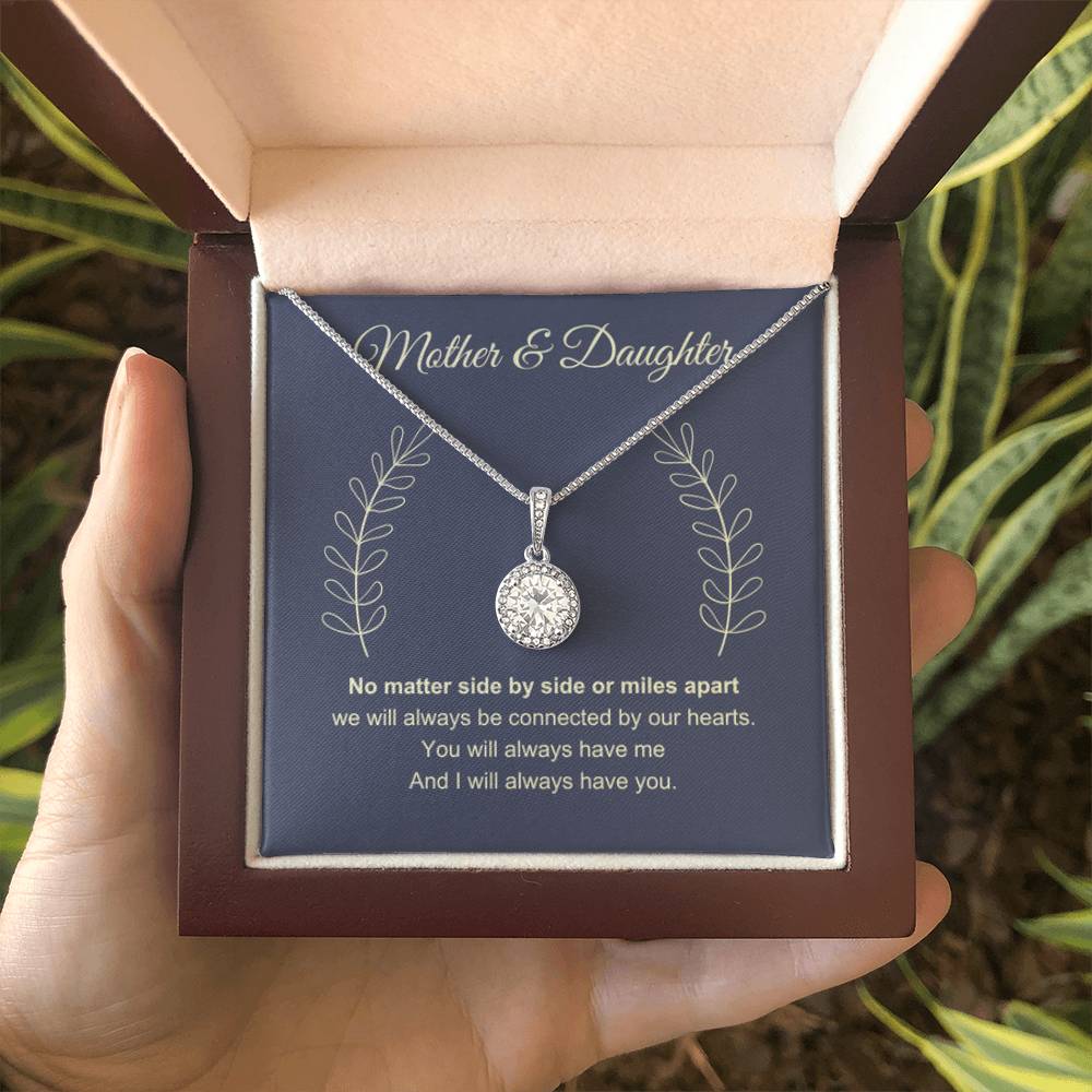 Mother & Daughter - Connected By Hearts - Eternal Hope Necklace - Personalize Memories