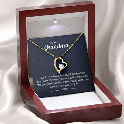 Dear Grandma - Your love is like a beautiful garden - Grandma Gift Grandma - Forever Love Necklace - Personalize Memories
