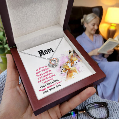 Mother's Day Gift from Son - Mom you are so special - Crown Pendant Necklace - Personalize Memories