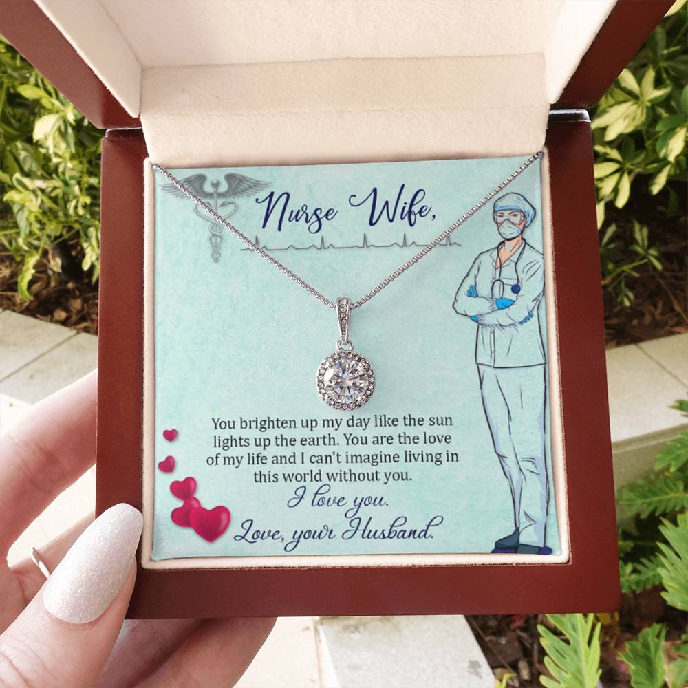 Nurse Wife Present - Eternal Hope Necklace - Gift for Wife from Husband - Personalize Memories