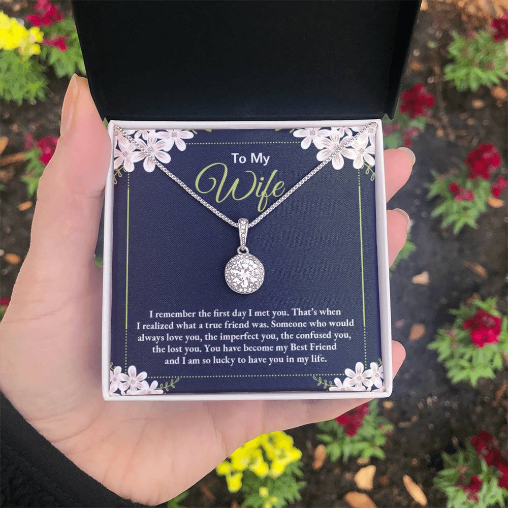 To My Wife Necklace - Thoughtful Gift from Husband to Wife - Eternal Hope Necklace - Personalize Memories