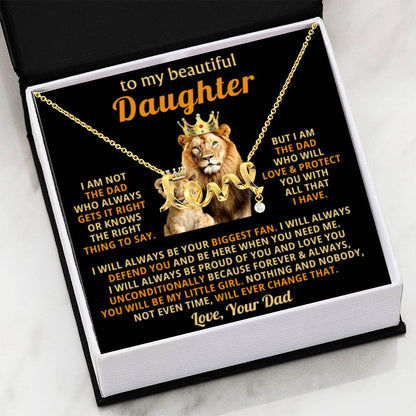 To My Daughter - I am not the dad who always gets it right - Daughter Gift from Dad - Scripted Love Necklace - Personalize Memories