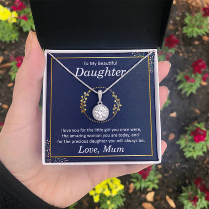 To My Daughter Necklace - Sentimental Birthday Gift from Mom - Eternal Hope Necklace - Personalize Memories