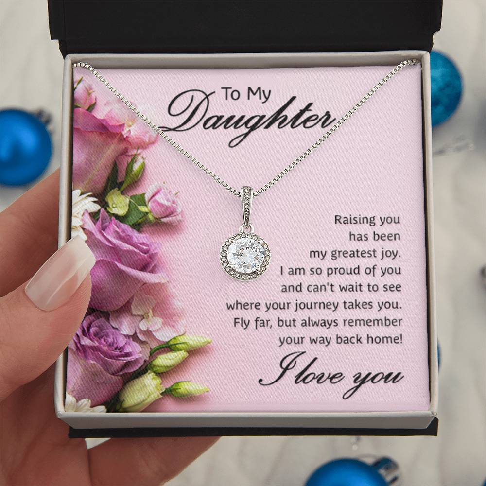 To My Daughter Necklace – Birthday & Graduation Gift Jewelry – Eternal Hope Necklace - Personalize Memories