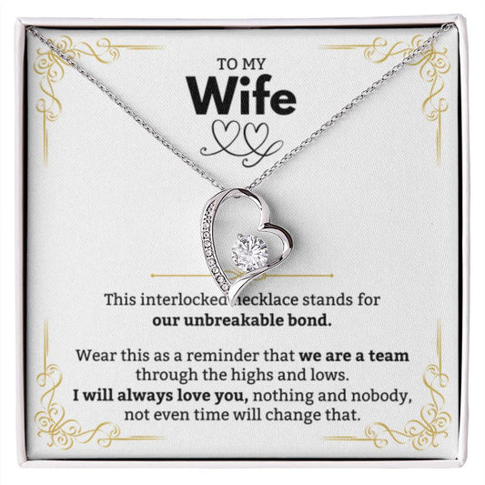 To My Wife Necklace - Emotional Jewelry for Wife from Husband to Celebrate Love on Valentine’s Day & Beyond - Forever Love Necklace - Personalize Memories