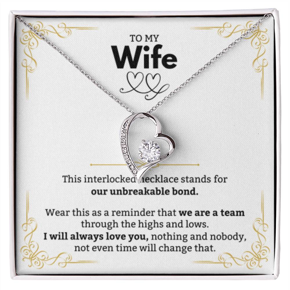 To My Wife Necklace - Emotional Jewelry for Wife from Husband to Celebrate Love on Valentine’s Day & Beyond - Forever Love Necklace - Personalize Memories
