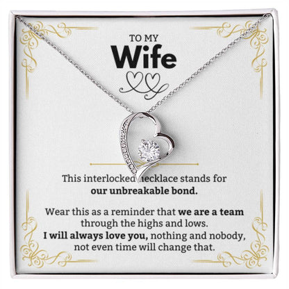 To My Wife Necklace - Emotional Jewelry for Wife from Husband to Celebrate Love on Valentine’s Day & Beyond - Forever Love Necklace - Personalize Memories