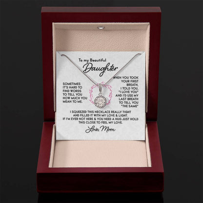 To My Daughter Necklace - Beautiful Jewelry for Christmas & Mother Daughter Love - Eternal Hope Necklace - Personalize Memories