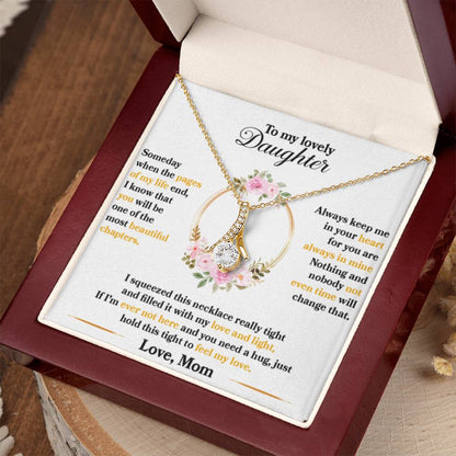To My Daughter Necklace – Daughter Birthday Graduation Celebration Gift – Alluring Beauty Necklace - Personalize Memories