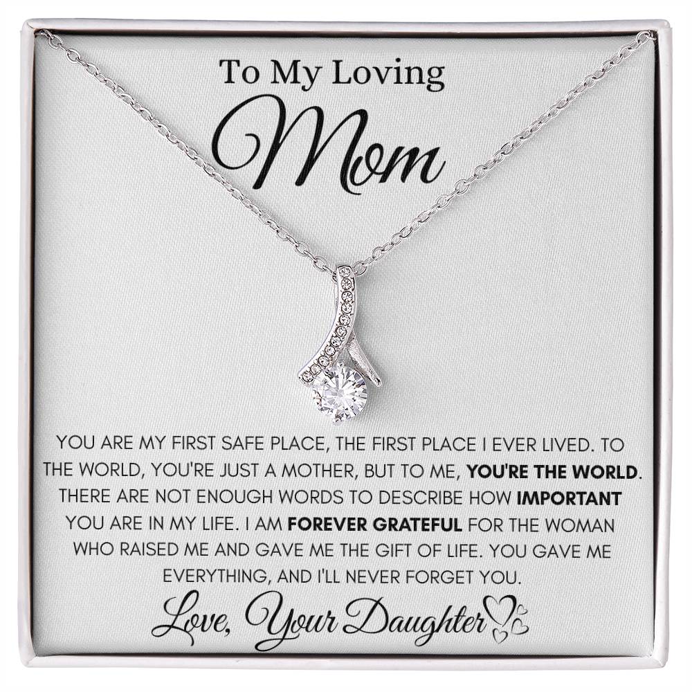 To My Loving Mom - I'm Forever Grateful - Alluring Beauty Necklace Gift from Daughter - Personalize Memories