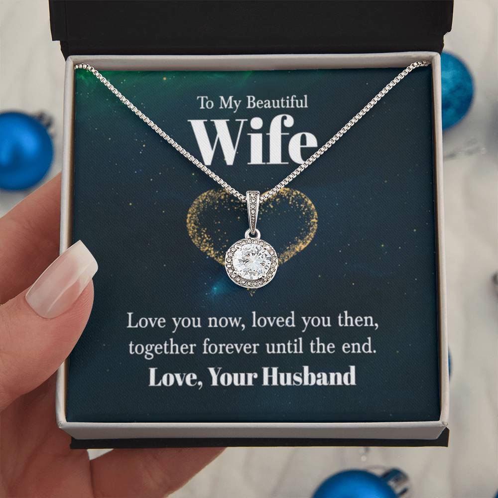 To My Wife Necklace - Beautiful Wife Gift from Husband for Birthday, Anniversary & Valentine’s Day - Eternal Hope Necklace - Personalize Memories