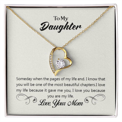 To My Daughter Necklace – Mom Gift for Daughter’s Birthday – Forever Love Necklace - Personalize Memories