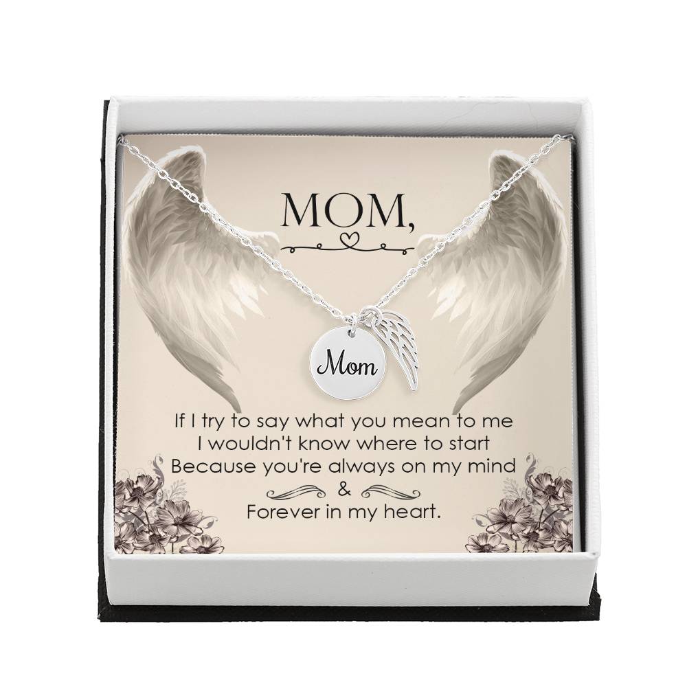 Personalized Memorial Necklace - Loss of Mother Gift - In Loving Memory Gift