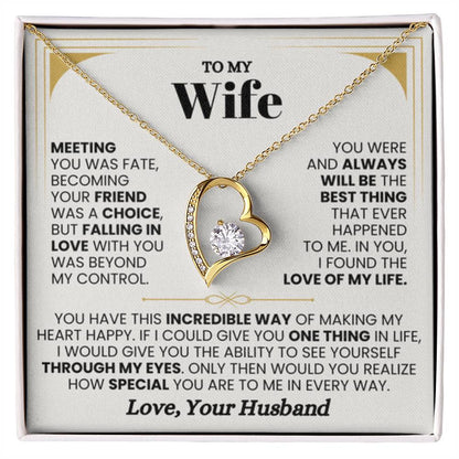 Wife Gift Cards1 Wife - Forever Love Necklace - Personalize Memories