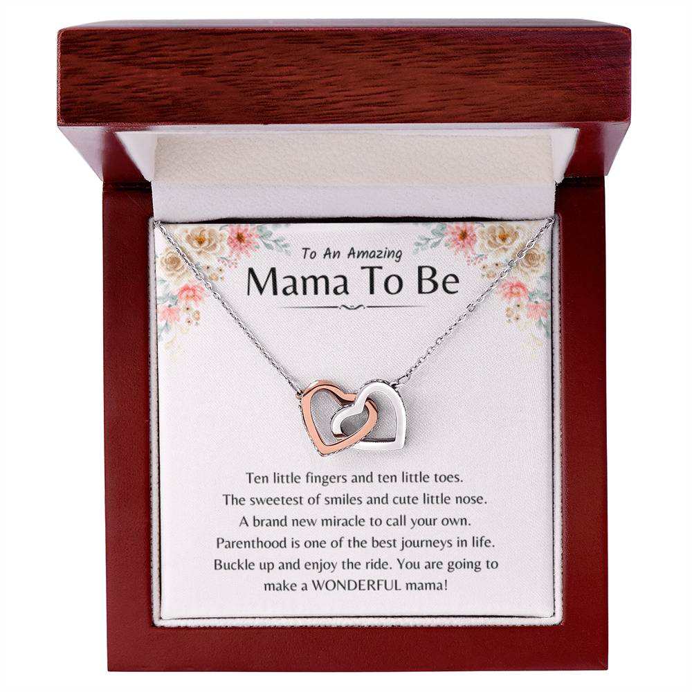 To An Amazing Mama To Be - You're going to make a wonderful mama - Interlocking Hearts Necklace - Gift for New Mom - Personalize Memories