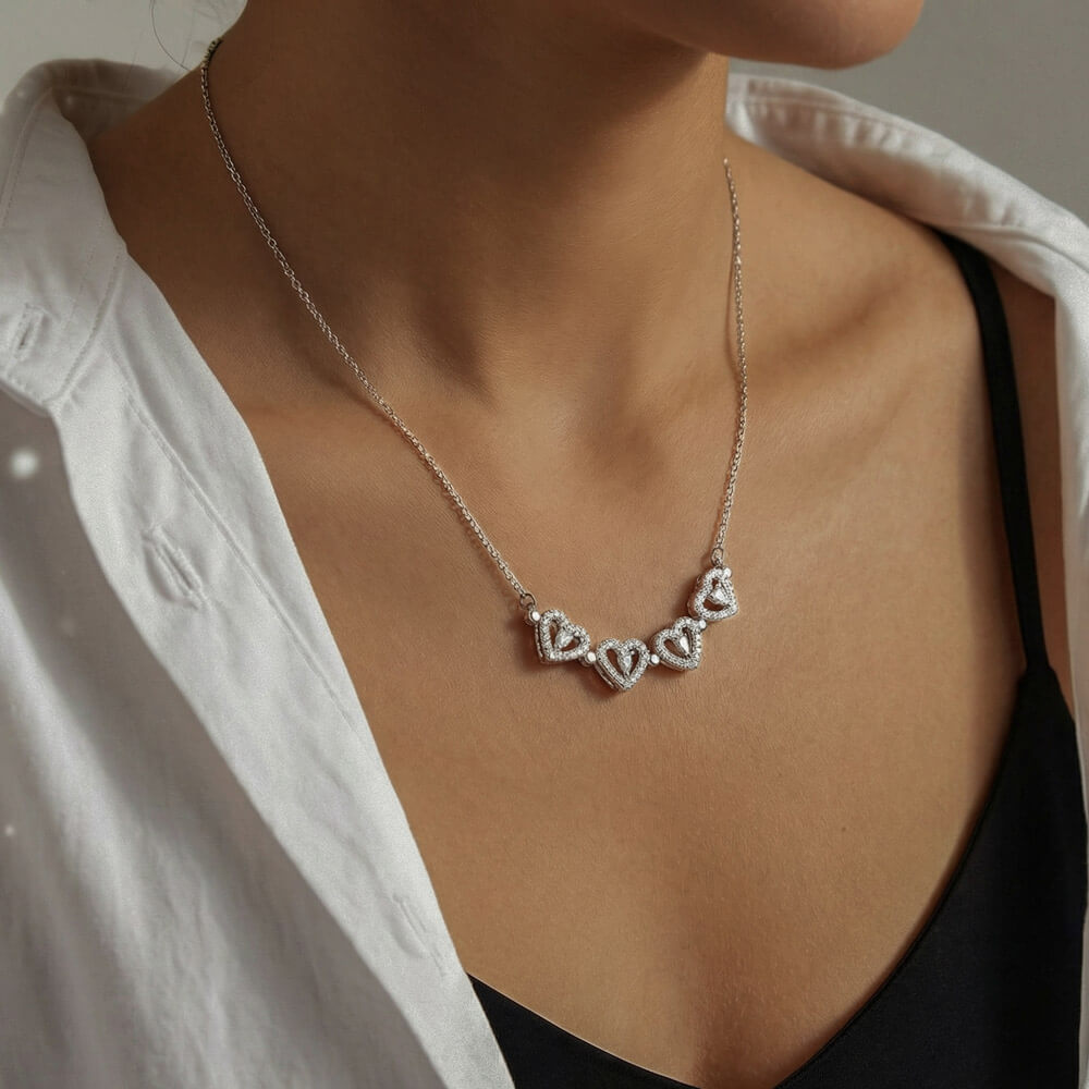 To The Woman Who Changed My Life - Magnetic Hearts Necklace Gift Set