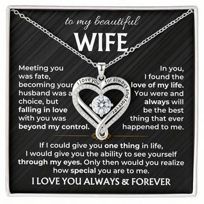 To My Wife - I Love You Always & Forever Necklace Gift Set