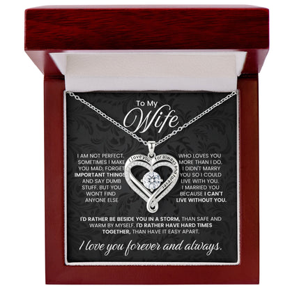 To My Wife - Forever & Always Heart Necklace
