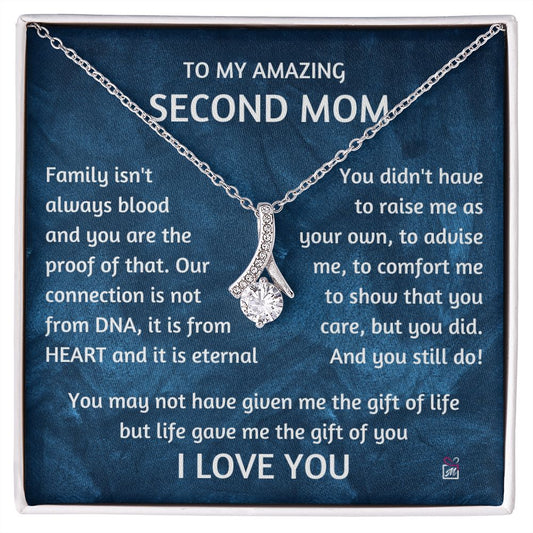 To Second Mom - Family Isn't Always Blood - Alluring Beauty Necklace - PM095