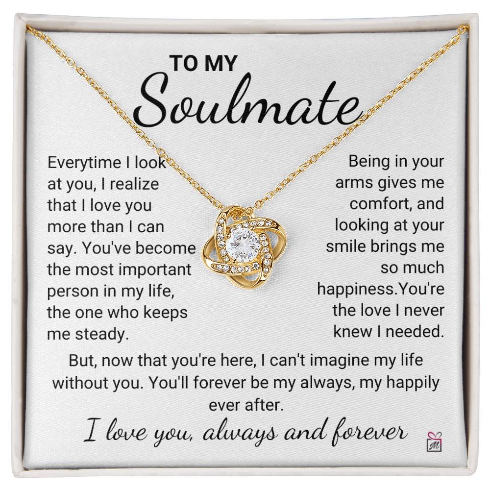 To Soulmate - The Most Important Person - Love Knot Necklace - PM0204