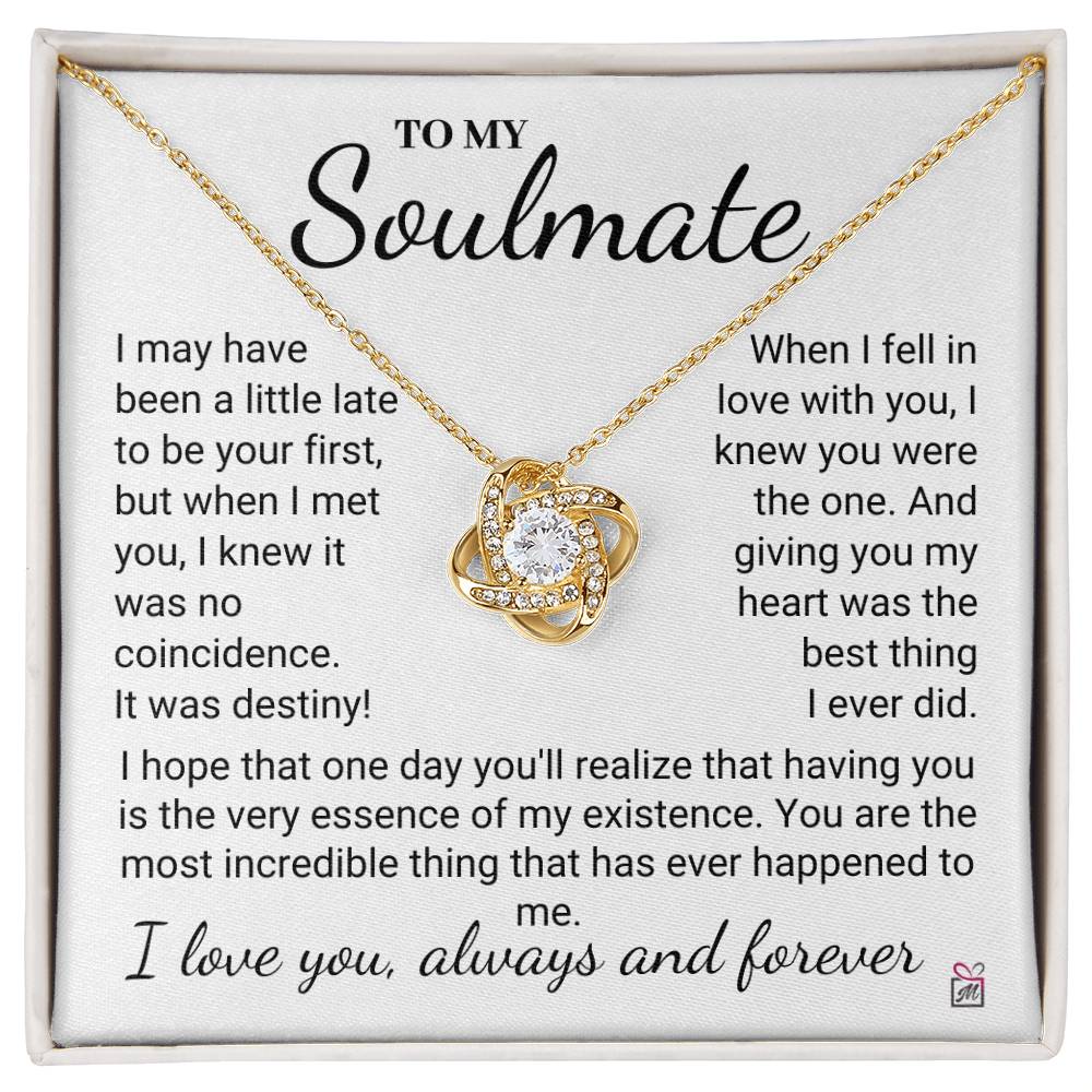 To Soulmate - It Was Destiny - Love Knot Necklace- PM0268