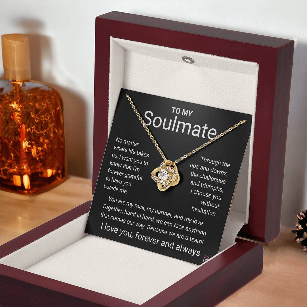 To Soulmate - I Choose You -  Love Knot Necklace - PM0172