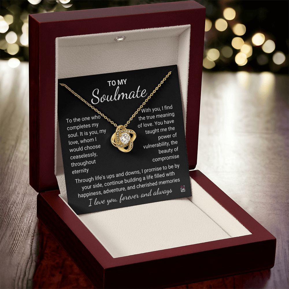 To Soulmate - The One Who Completes My Soul - Love Knot Necklace - PM0149