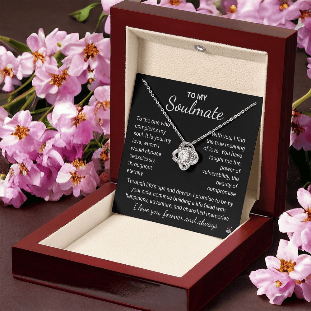 To Soulmate - The One Who Completes My Soul - Love Knot Necklace - PM0149