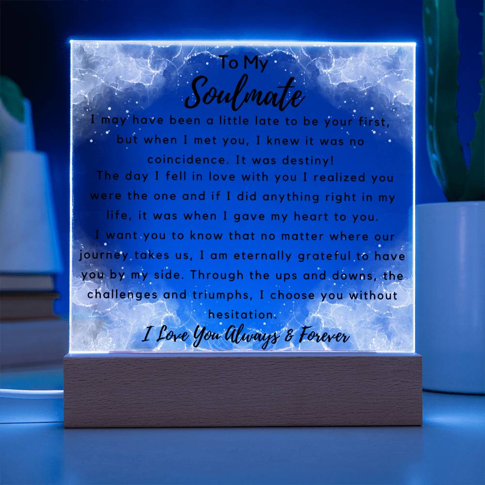 To Soulmate - It Was Destiny-  Night Lamp Acrylic - PM0272