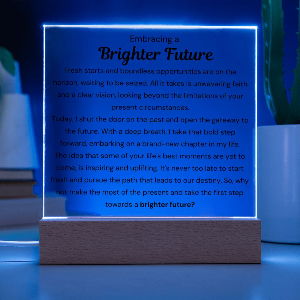 Motivational - New Chapter - Square Acrylic Plaque - PM0146