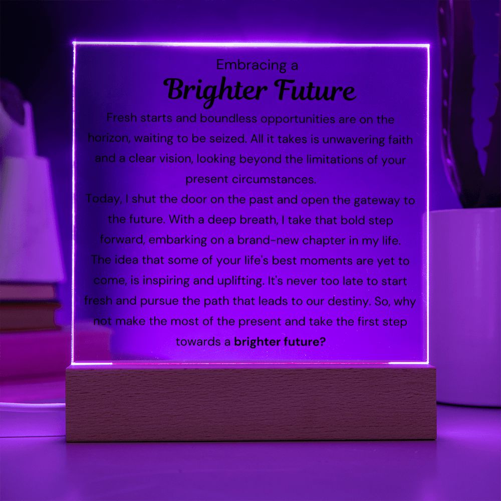 Motivational - New Chapter - Square Acrylic Plaque - PM0146