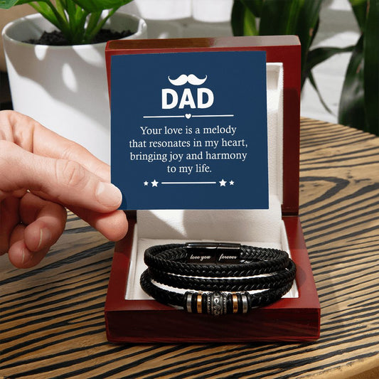 To Dad - Your Love Is A Melody - Love you Forever Bracelet
