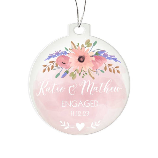 Pesronlaized Engaged Ornament-flower splash-EMS019