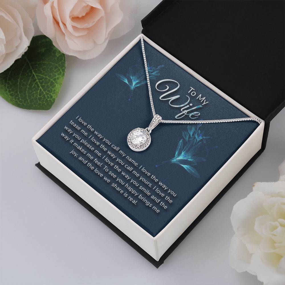To My Wife Necklace - Soulmate Jewelry Gift from Husband for Birthday, Anniversary & Valentine’s Day - Eternal Hope Necklace - Personalize Memories